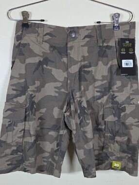 Lee Extreme Motion Cargo Shorts Mens 30 Green Traditional Camo NEW With Tags